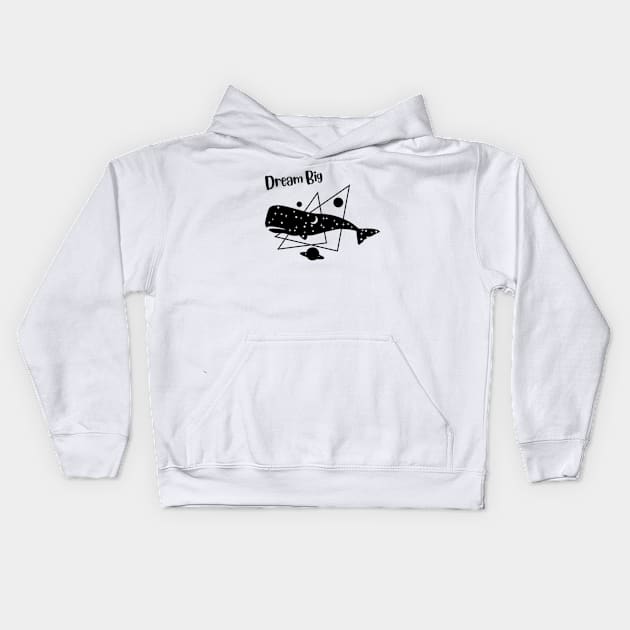 Dream Big Celestial Sperm Whale Kids Hoodie by WebStarCreative